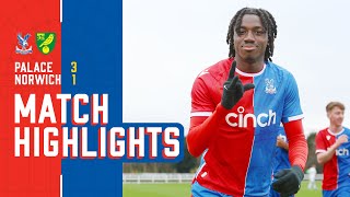 THREE GOALS IN FOUR MINUTES 🤯  Palace 31 Norwich  U18 Highlights [upl. by Muhcon]