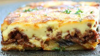 MUSACA GRECEASCĀ  cu vinetecartofi carne de vitã si sos Bechamel  GREEK MOUSSAKA [upl. by Netfa]