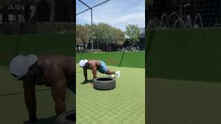 Tyre 🛞 workout outside cardioexcercise sports cardiohiitworkout gymworkout [upl. by Nej997]