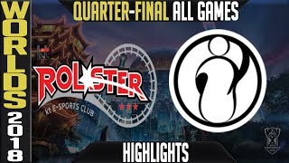 KT vs IG Highlights ALL GAMES  Worlds 2018 QuarterFinal  KT Rolster vs Invictus Gaming [upl. by Nekial]