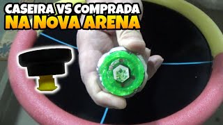 BATALHA BEYBLADE CASEIRA VS COMPRADA NA ARENA NOVA [upl. by Jenette444]