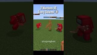 Wardens Vs Every Golems 💀 minecraft shorts [upl. by Dedrick]