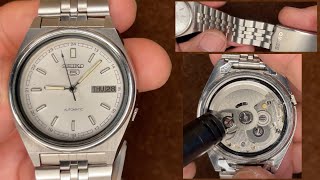 Seiko 5 Automatic Day Date Japan Caliber 7009A Vintage Watch Movement sound Appearance etc [upl. by Suitangi287]