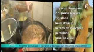 Recette de saison du 27 novembre 2013  Navarin dagneau aux légumes dautomne [upl. by Klemperer721]