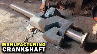 Machining process of Compressor Crankshaft with 100yrs old Technology [upl. by Castillo]