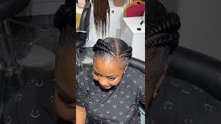 Easy 4 Cornrow All Back [upl. by Keemahs]