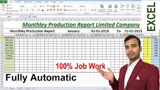 Monthly production Report Limited company For Microsoft excel Advance Formula [upl. by Bianka305]