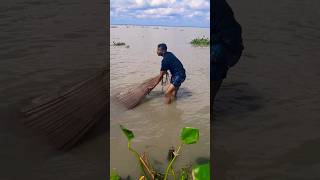 Fishing scene in Sundarbans river at high tide [upl. by Nallaf949]