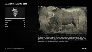 Red Dead Redemption 2  Legendary Tatanka Bison Location [upl. by Yorker122]