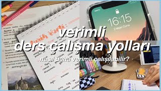 Nasıl Verimli Ders Çalışılır  Verimli Çalışma Teknikleri [upl. by Cyb]