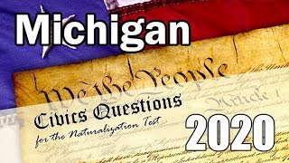 Michigan version 2020 Civics Questions for the Naturalization Test [upl. by Dulcinea918]