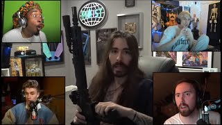 Streamers React To Moistcr1tikal Pulling Out Guns [upl. by Gennie]