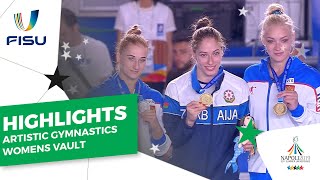 Artistic Gymnastics Womens Individual Events Vault Napoli2019 [upl. by Atterol736]