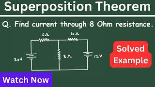 Superposition Theorem Solved Example Problem [upl. by Ellertnom]