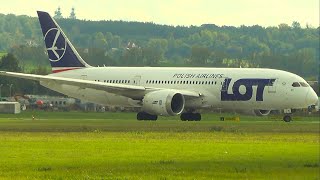 LOT Polish Airlines 7878 Dreamliner take off from Krakow to Chicago KRKORD [upl. by Roice]