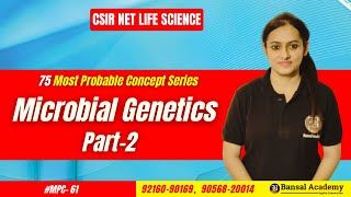 MPC61 Part2 Microbial Genetics  Genetics  Most important topics CSIR NET Life Science 2024 [upl. by Ehttam428]