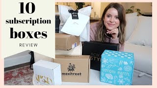 10 Unique Subscription Boxes Honest Unboxing amp Review [upl. by Chandless]