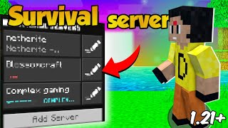 Top 5 Survival Server for mcpe 121 🔥dont miss [upl. by Ping]