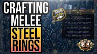 PoE 314 Crafting ENDGAME Melee Physical Rings with Vulnerability and Mana Cost [upl. by Yttap]