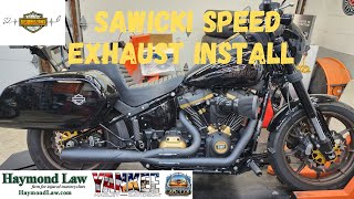 New Exhaust for Spaceball Sawicki Speed long sawickispeed harley harleydavidson softail [upl. by Mcmaster]