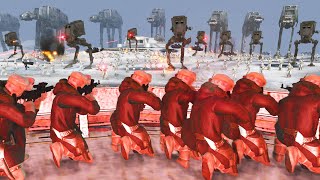 Darth Vaders Invasion of HOTH FORTRESS  Men of War Star Wars Mod [upl. by Nahtal]