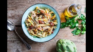 Penne mit Artischocken und Weißwein ❤️pasta [upl. by Naitsirt]