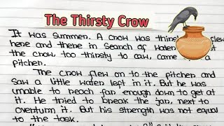 The Thirsty Crow Story Writing in English  The Thirsty Crow With Moral Short Story  English Story [upl. by Syhr885]