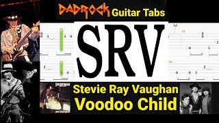 Voodoo Child  Stevie Ray Vaughan  Lead Guitar  Bass TABS Lesson [upl. by Wilone]