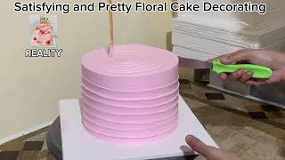 Satisfying Floral Cake Decorating  Food Background Music No Copyright  Diaphanous by Upbeat Music [upl. by Gylys636]