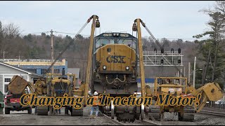 Changing a Traction Motor on a CSX SD70AC [upl. by Tellford]