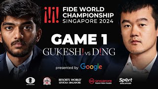 Game 1 Stream  FIDE World Championship Match 2024  Ding Liren vs Gukesh D [upl. by Batista]