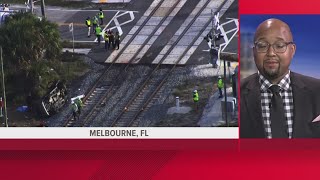 Brightline train crashes into SUV near Melbourne [upl. by Nnilsia]