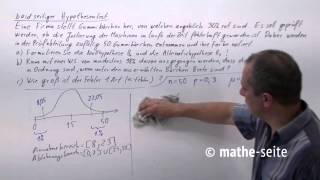 Beidseitiger Hypothesentest über Normalverteilung berechnen Beispiel 1  W2007 [upl. by Adnilasor]