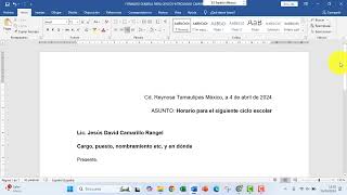 FORMATO BÁSICO DE UN OFICIO LISTO PARA LLENAR EN WORD TODAS LAS VERSIONES [upl. by Ilyah407]