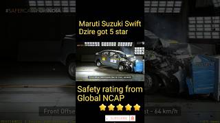 New Swift Dzire got 5 star safety rating from Gncap swift pkwithbikes swiftdzire [upl. by Enilecram614]