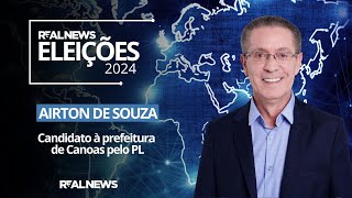 AIRTON SOUZA PL  REAL NEWS ELEIÇÕES ENTREVISTAS COM CANDIDATOS  CANOAS [upl. by Gensmer618]