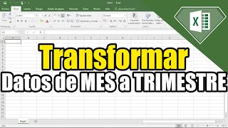 Como Transformar Datos Mensuales a Trimestrales en Excel  Trucos para pasar de mensual a trimestral [upl. by Malvina975]