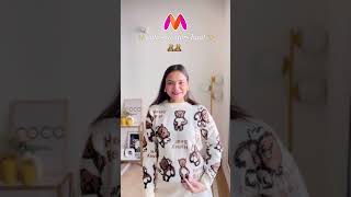 ☝️☝️Click here for linksshorts sweater myntra myntrahaul winter sweatshirt myntrafinds supii [upl. by Brnaby]