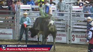 Jordan Spears  2019 Xbulls Finale Champion  89 points on Big Stone Rodeos Spotted Demon [upl. by Seward]