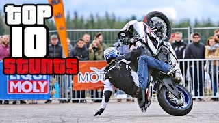 TOP 10 Best Motorcycle Tricks amp Combos at StuntArt 2016 [upl. by Aneeuqal]