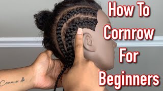 How To Cornrow Braids To Scalp  Beginner Friendly  Cornrow Tutorial [upl. by Nedac428]