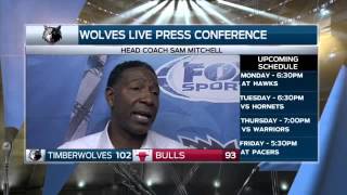 Timberwolves coach Sam Mitchell on the 10392 win at Chicago [upl. by Assirec]