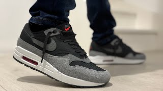 THESE ARE FIRE 🔥 Nike Air Max 1 PREMIUM Dark Smoke Grey Review amp On Feet [upl. by Zola]