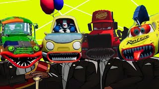 TRUCK EATER VS BALLOON CAR EATER VS MACK EATER VS DRAGON LIGHTNING MCQUEEN HEAD EATER  COFFIN DANCE [upl. by Harbed]