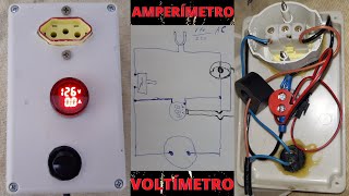 veja como montar um painel de teste portátil com voltímetro e amperímetro digital de alta precisão [upl. by Naujid]