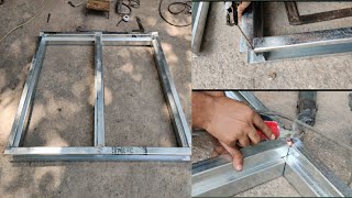 How To Make For Metal Window Frame design WELDING WORK [upl. by Inal]