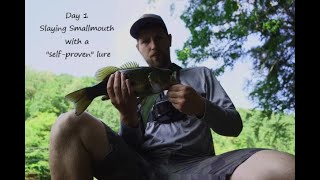 Smallmouth Bass on the Tionesta River  Overlanding the Allegheny National Forest Pt 1 [upl. by Tnahsarp]