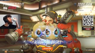 TORBJORN BUFF DAFRAN INSANE TORBJORN OVERWATCH 2 RANKED GAMEPLAY SEASON 9 [upl. by Nayhr]