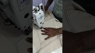 Ladies plazo ka backpocket kaise banta hai shorts video machine overlocksewingmachine [upl. by Howlan]