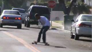 Longboard Skateboard Carving Uphill Barefoot [upl. by Eamon]